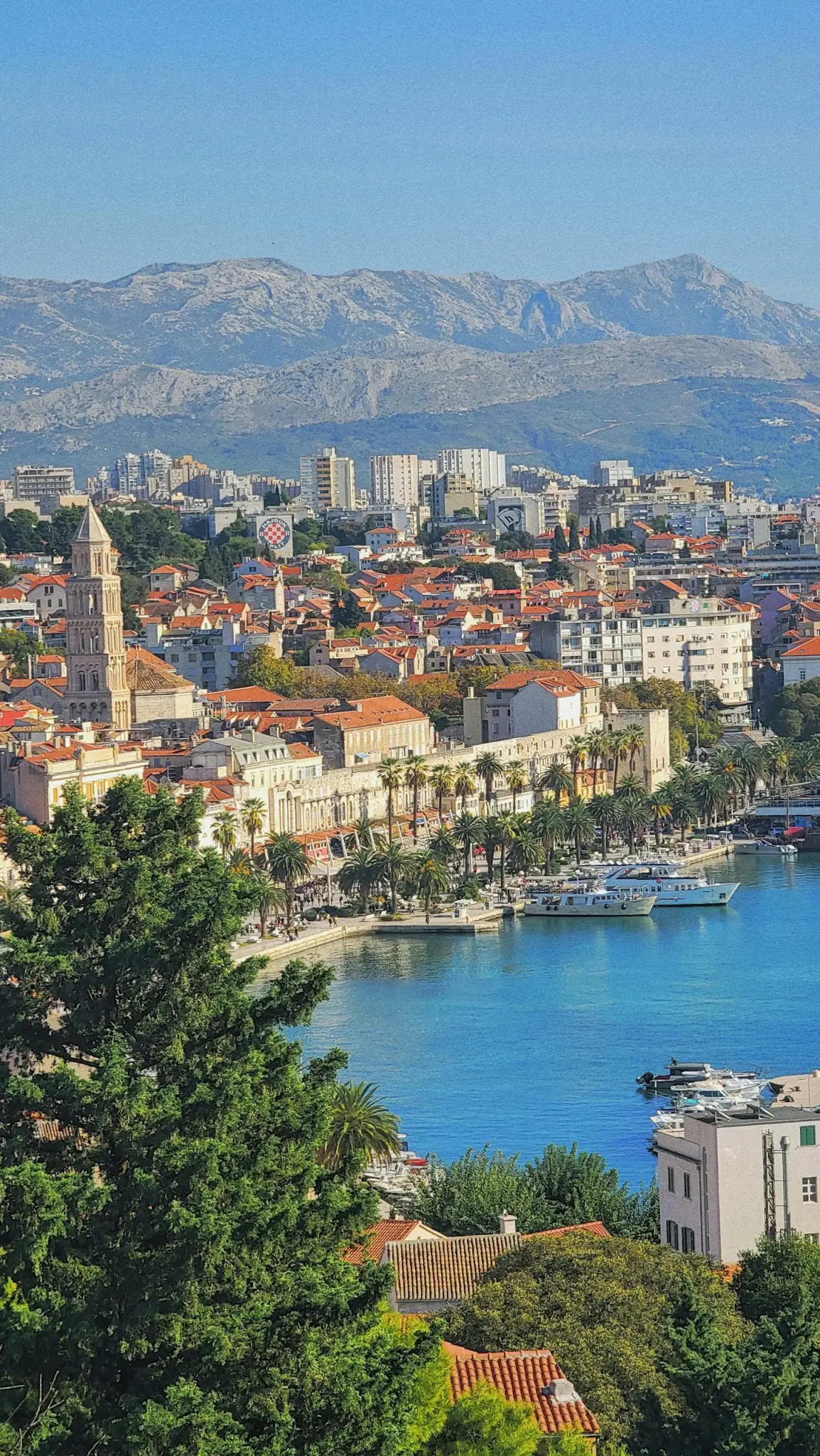 panoramic view of croatian city