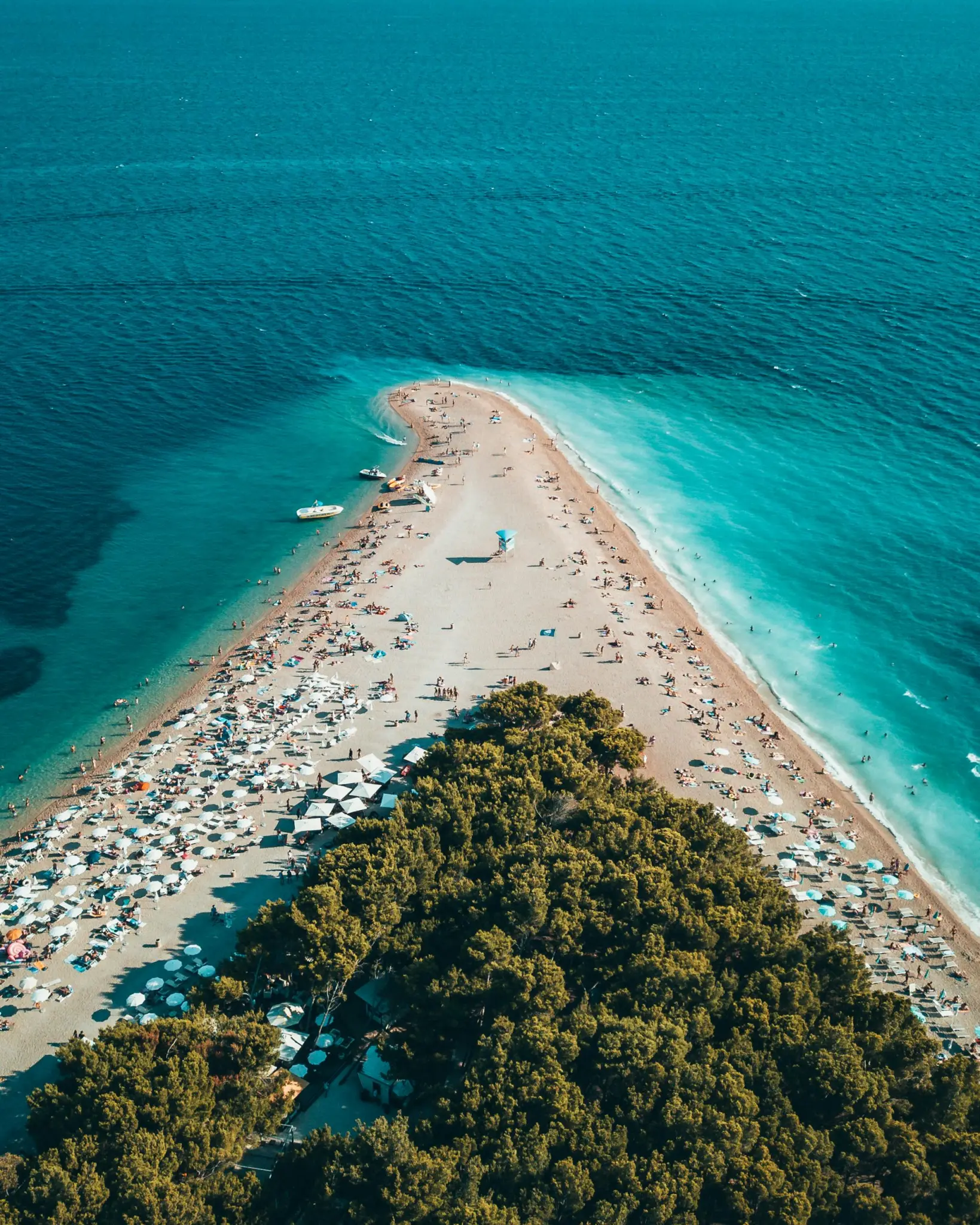 aerial view of a beach in croatia