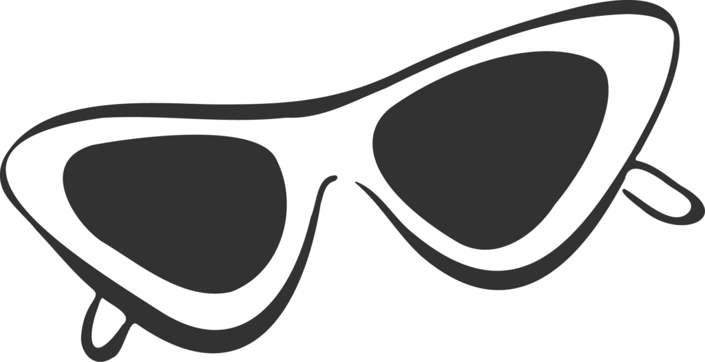 Illustration of sunglasses with dark lenses