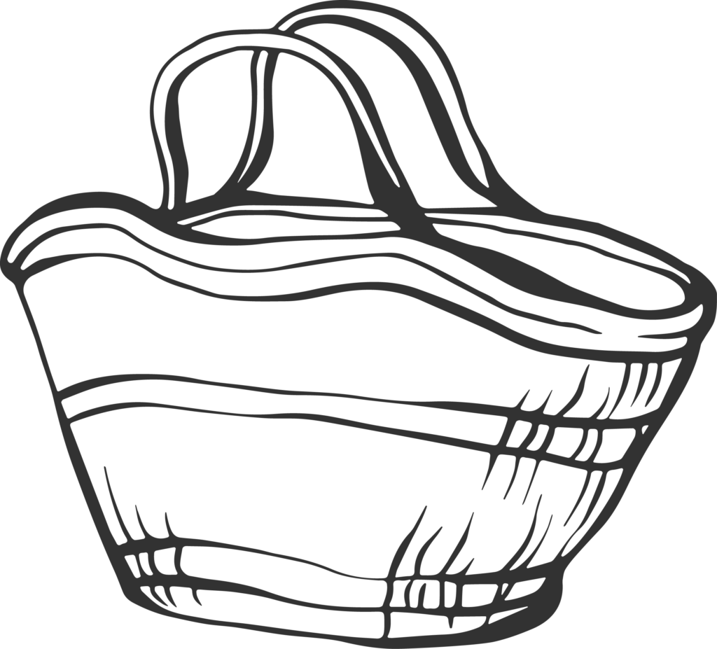 illustration of large beach bag