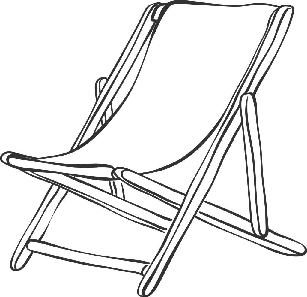 illustration of beach folding chair