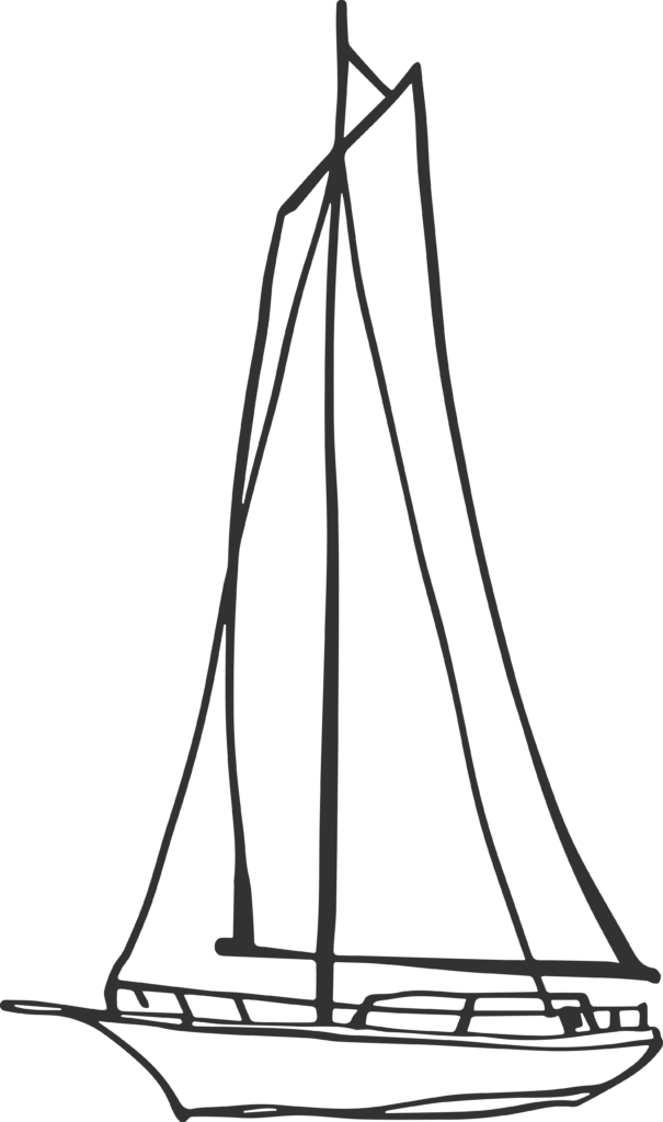 Illustration of sailing boat