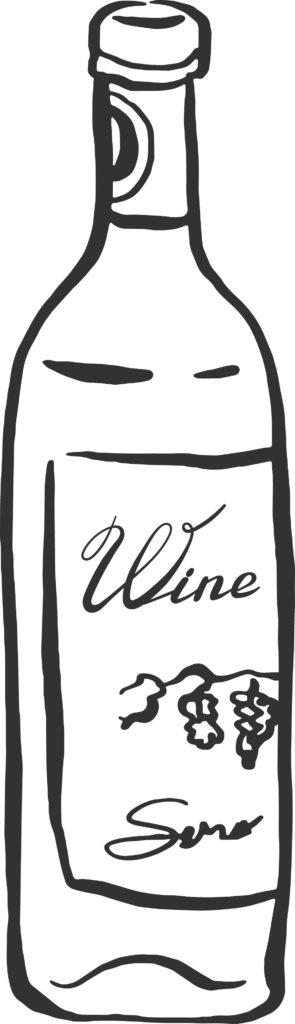 wine bottle illustration